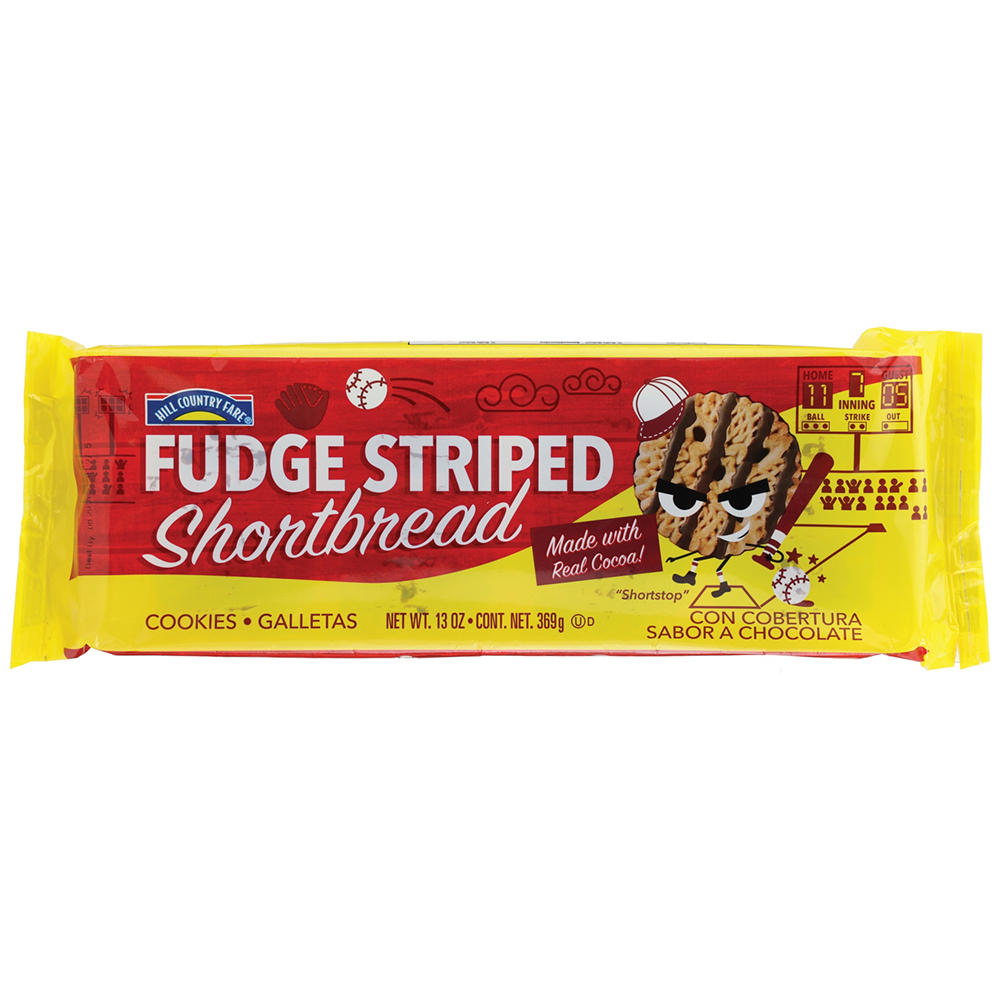 Hill Country Fare Fudge Striped Shortbread Cookies, 13 oz