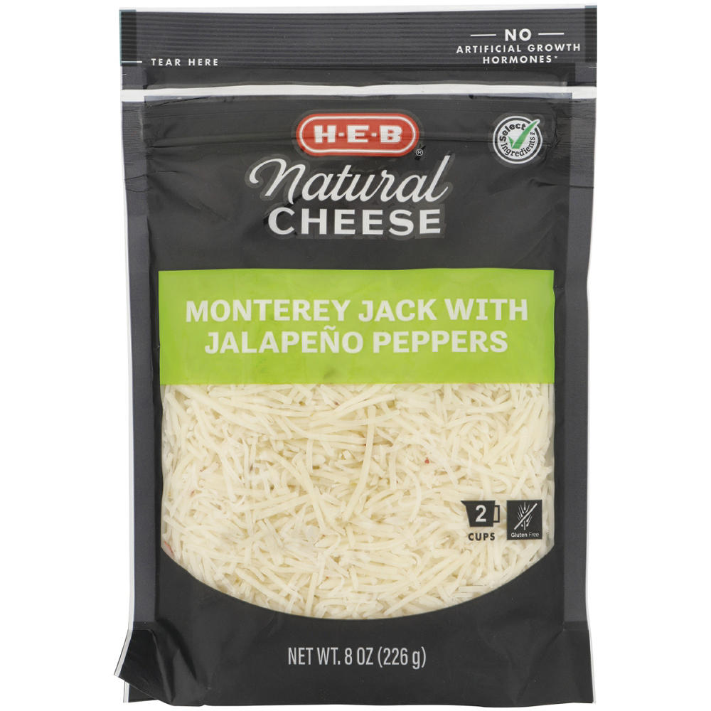 H-E-B Jalapeno Monterey Jack Shredded Cheese, 8 oz