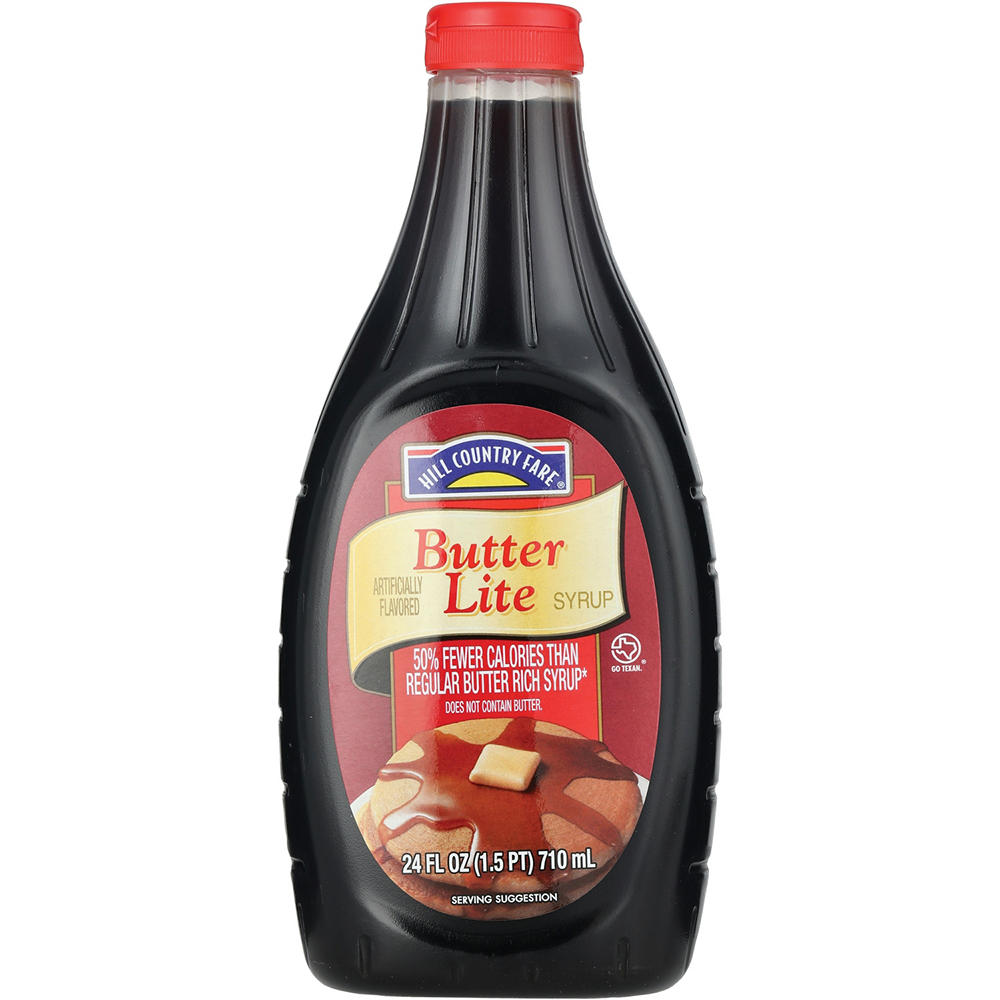 Hill Country Fare Butter Lite Syrup, 24 oz