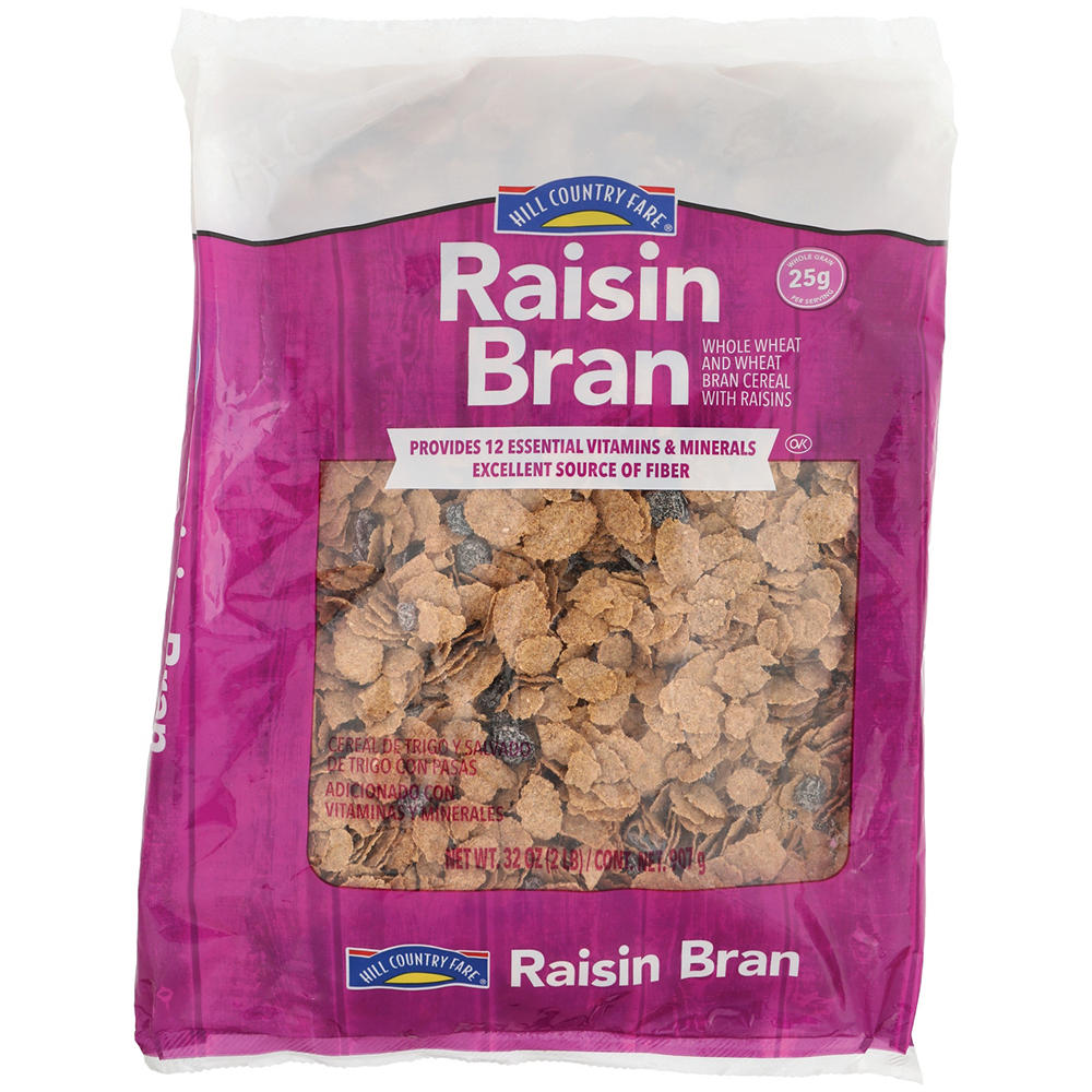 Hill Country Fare Raisin Bran Cereal Bag, 32 oz