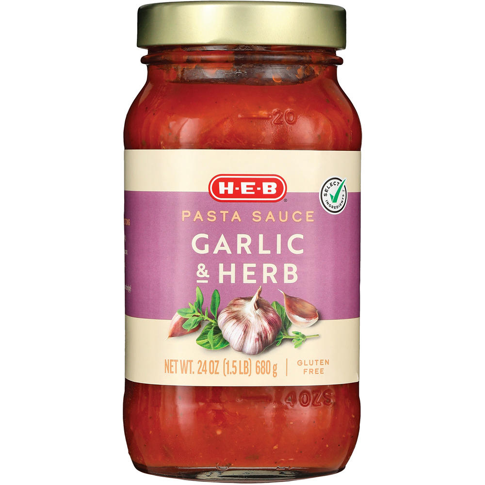 H-E-B Garlic & Herb Pasta Sauce, 24 oz