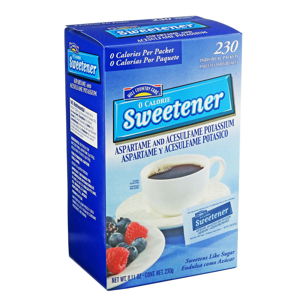Hill Country Fare Zero Calorie Aspartame Sweetener Packets, 230 ct
