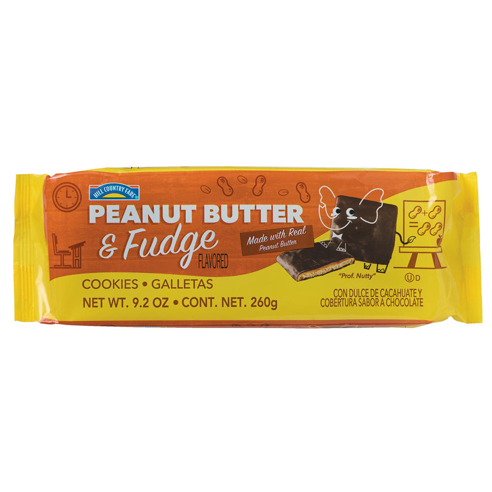 Hill Country Fare Peanut Butter & Fudge Cookies, 9.2 oz