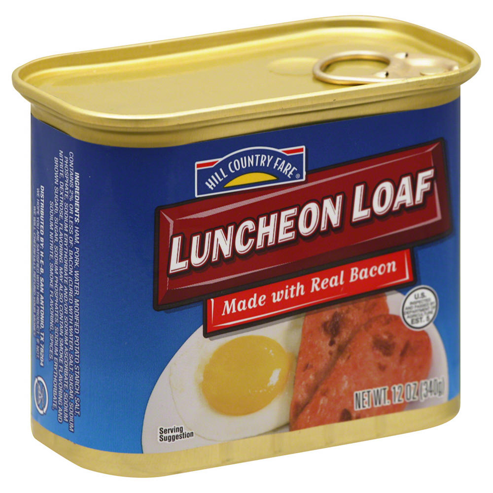 Hill Country Fare Bacon Luncheon Loaf, 12 oz