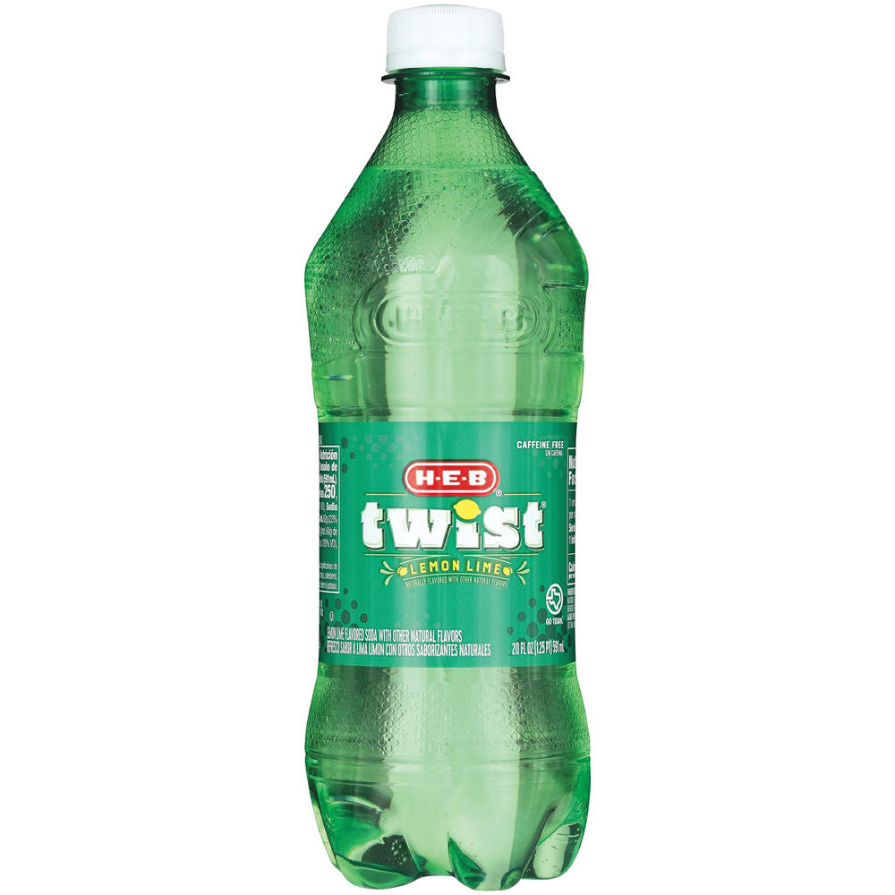 H-E-B Twist Lemon Lime Soda, 20 oz