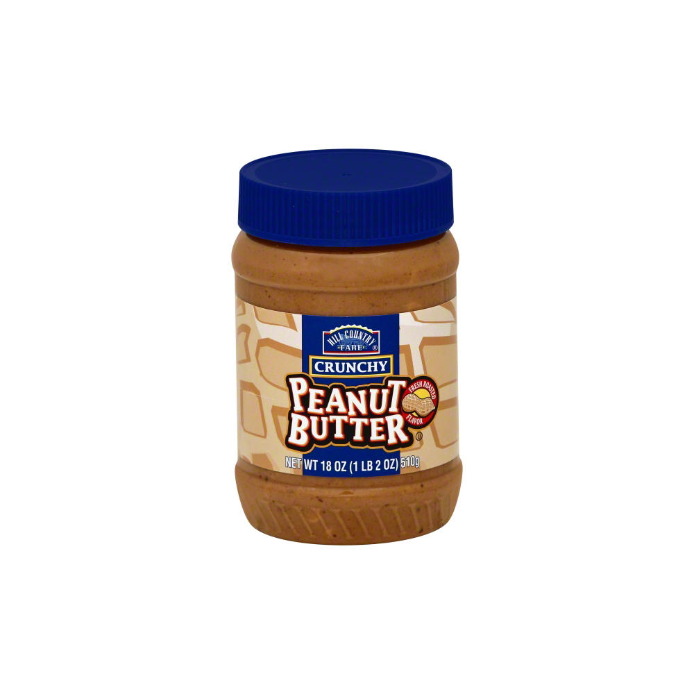 Hill Country Fare Crunchy Peanut Butter, 18 oz