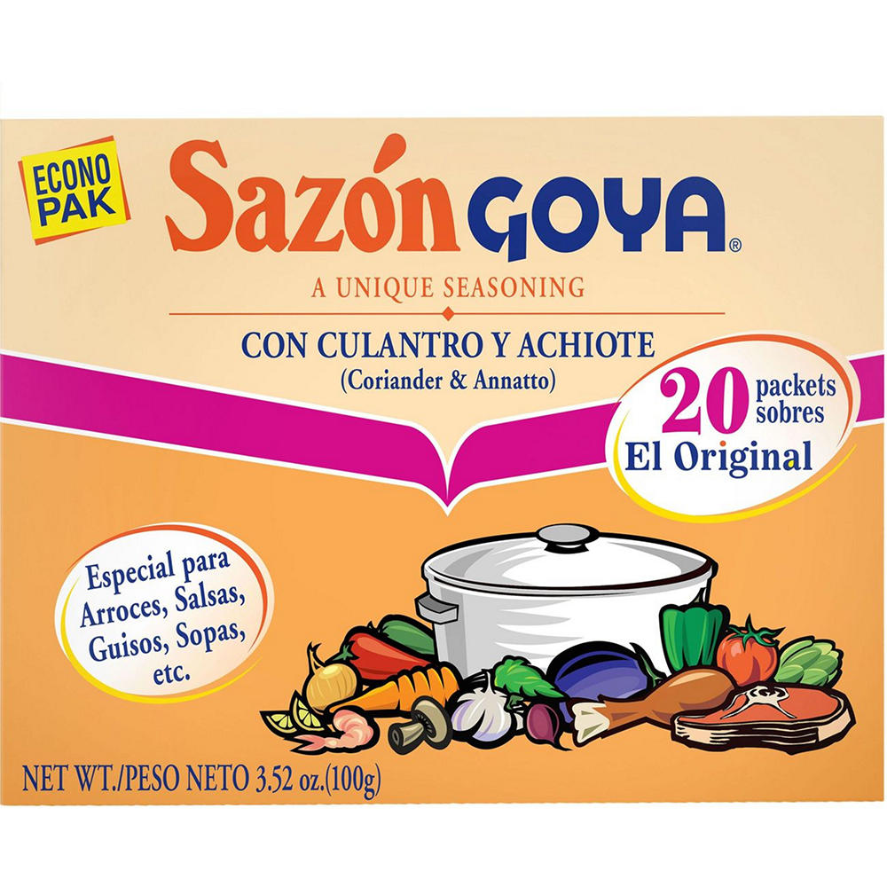 Goya Sazón Coriander & Annatto Seasoning, 3.52 oz