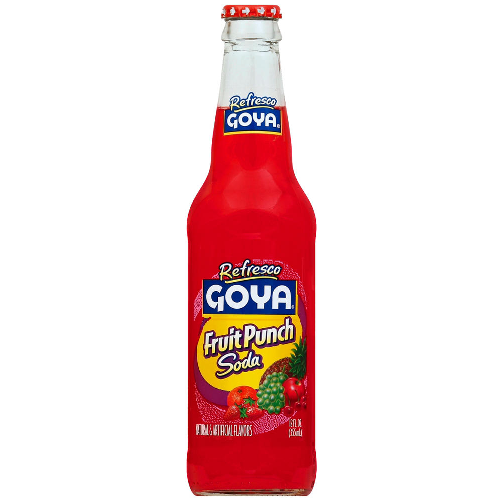 Goya Refresco Fruit Punch Soda, 12 oz