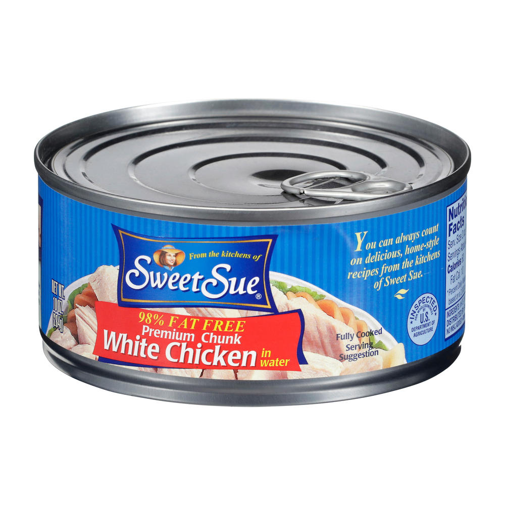 Sweet Sue 98% Fat Free Premium Chunk White Chicken in Water, 10 oz