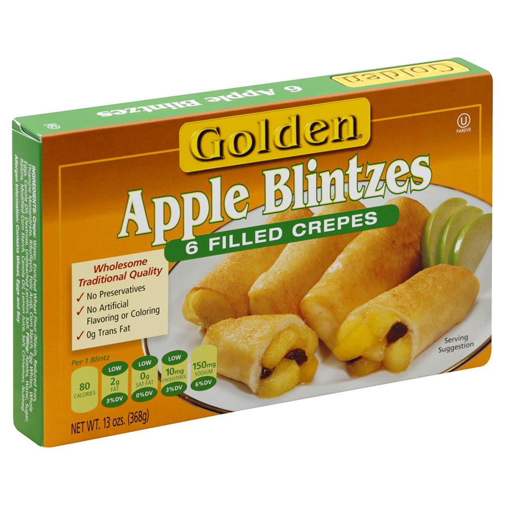 Golden Kosher Apple Raisin Blintzes, 6 ct