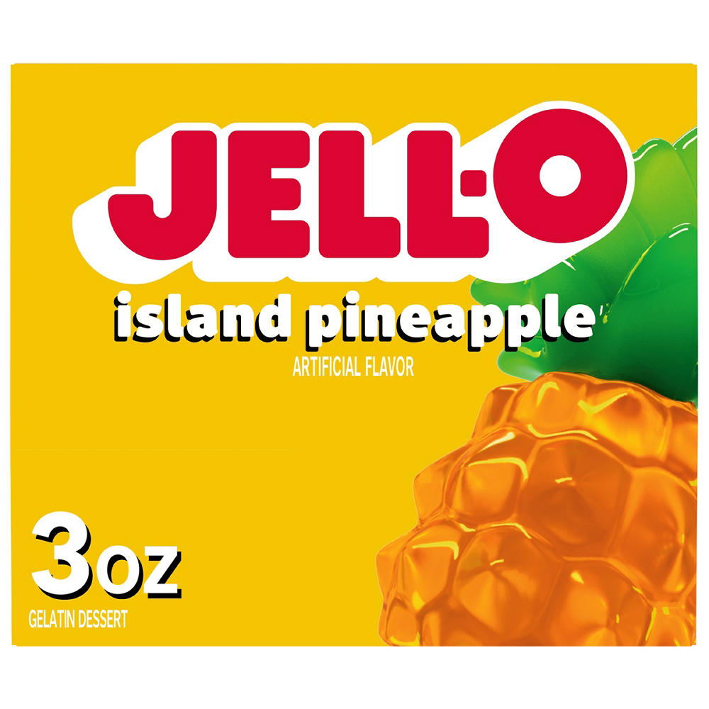 Jell-O Island Pineapple Instant Gelatin Mix, 3 oz