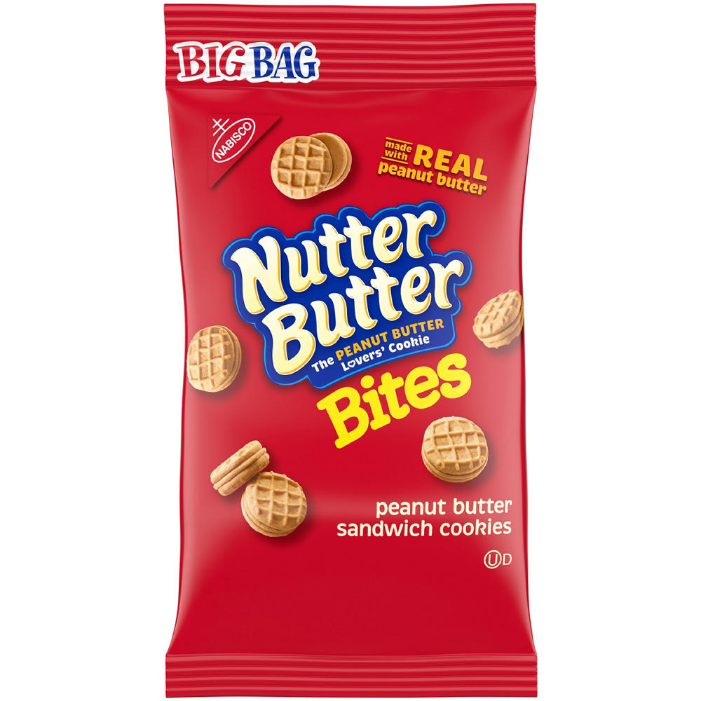 Nutter Butter Bites Peanut Butter Sandwich Cookies Big Bag, 3 oz