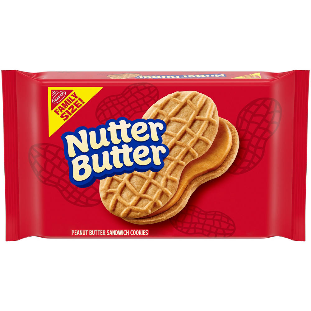 Nutter Butter Peanut Butter Sandwich Cookies Family Size, 16 oz