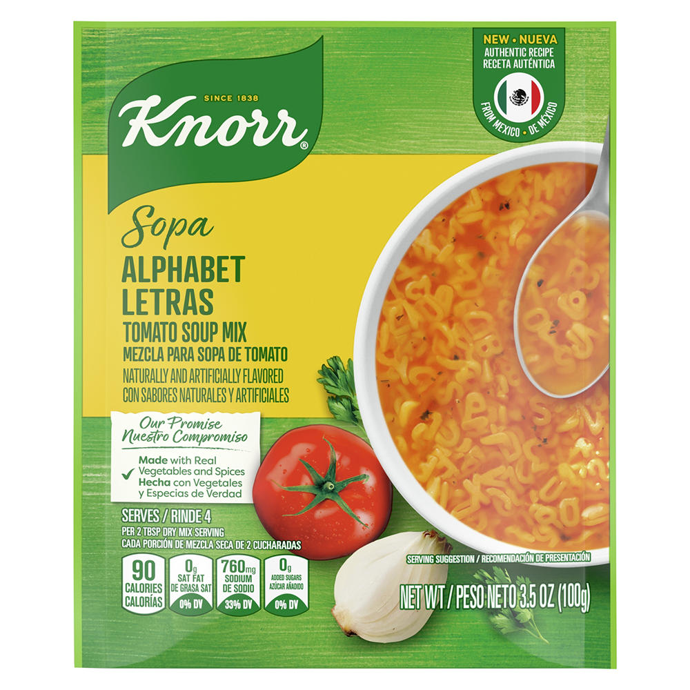 Knorr Sopa Alphabet Pasta Tomato Soup Mix, 3.5 oz