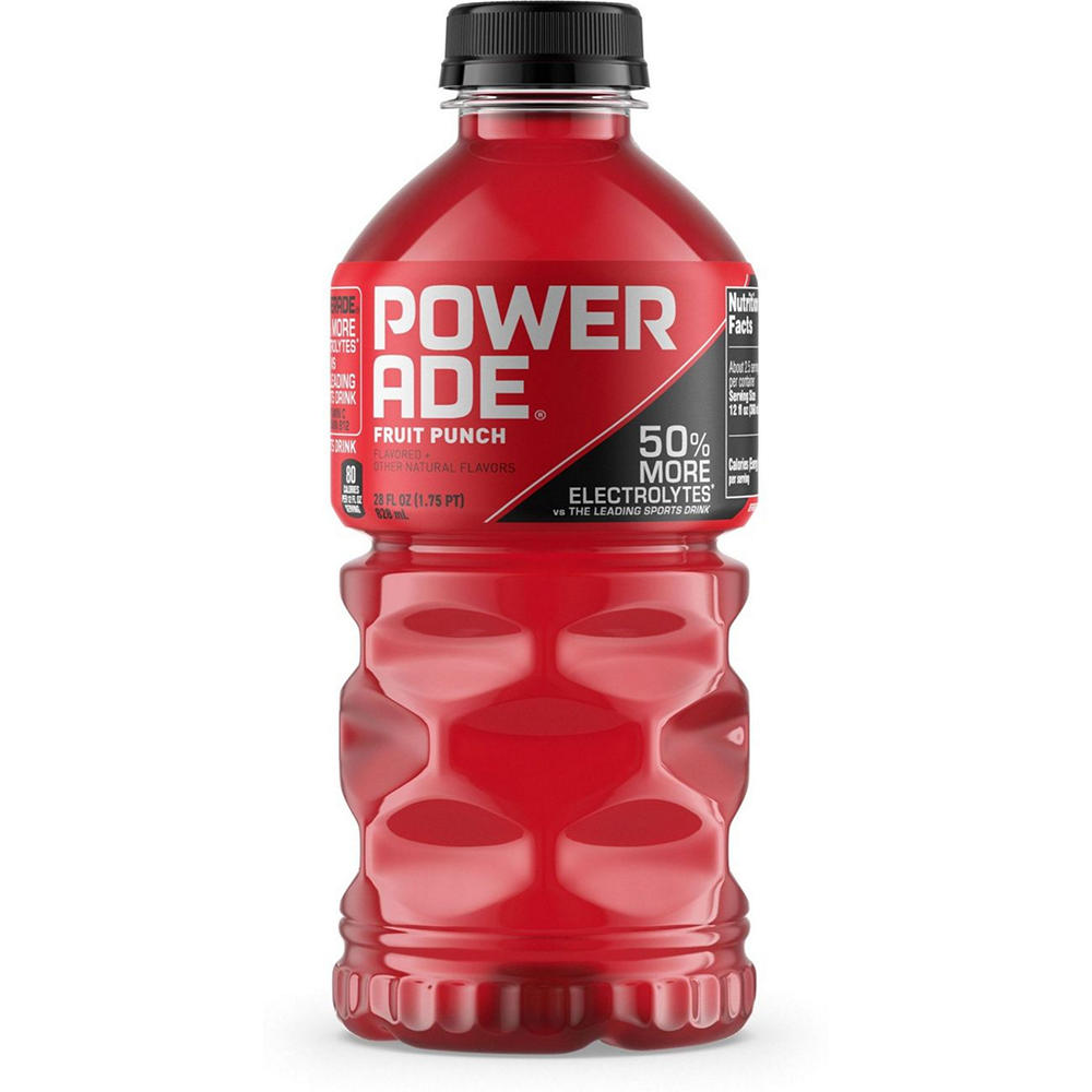 Powerade Fruit Punch Electrolyte Sports Drink, 28 oz
