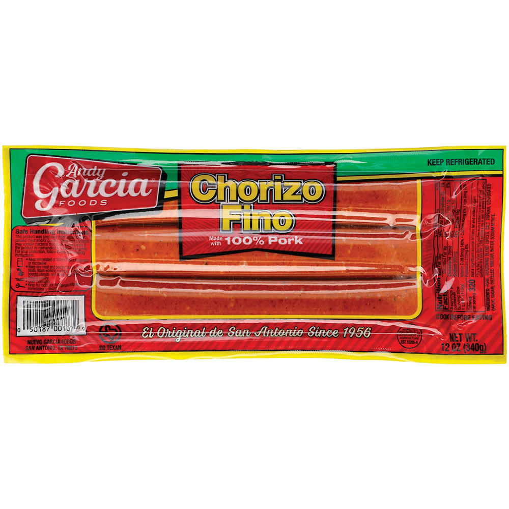 Andy Garcia Foods Andy Garcia Foods Pork Chorizo Sausage Links - Fino, 12 oz