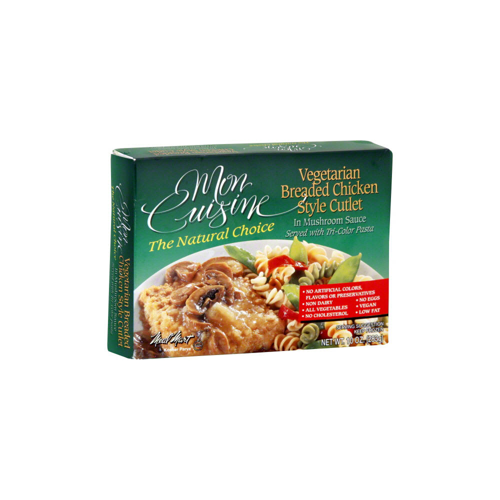 Mon Cuisine Vegetarian Breaded Chicken Style Cutlet, 10 oz