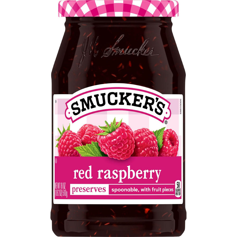 Smucker's Red Raspberry Preserves, 18 oz
