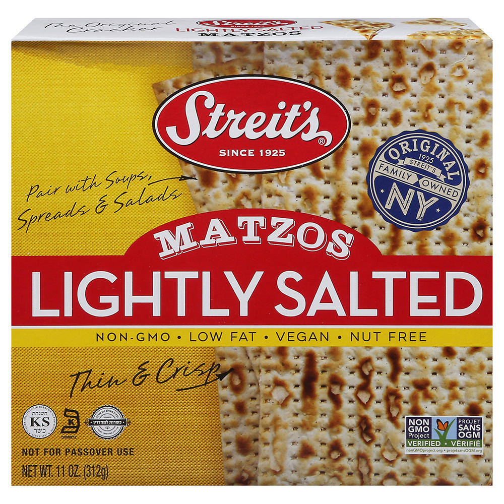 Streit's Kosher Lightly Salted Matzos, 11 oz
