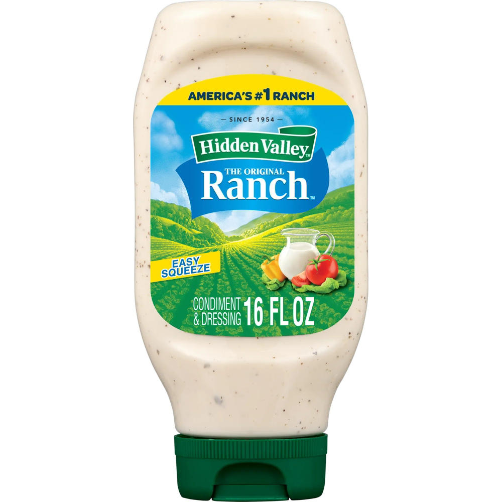 Hidden Valley Original Ranch Condiment and Dressing, Easy Squeeze Bottle, 16 oz