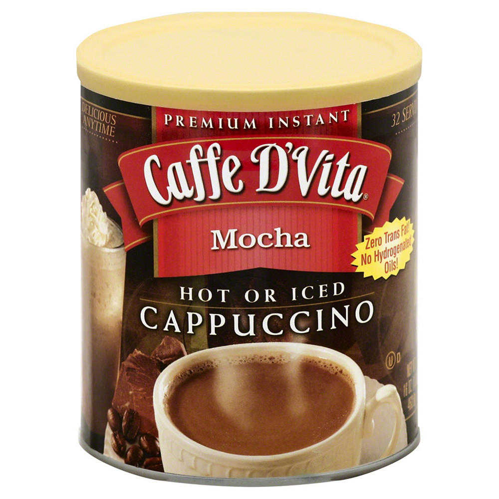 Caffe D'Vita Premium Mocha Cappuccino Instant Coffee, 16 oz