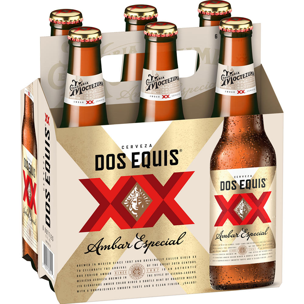 Dos Equis Ambar Beer 6 pk Bottles, 12 oz