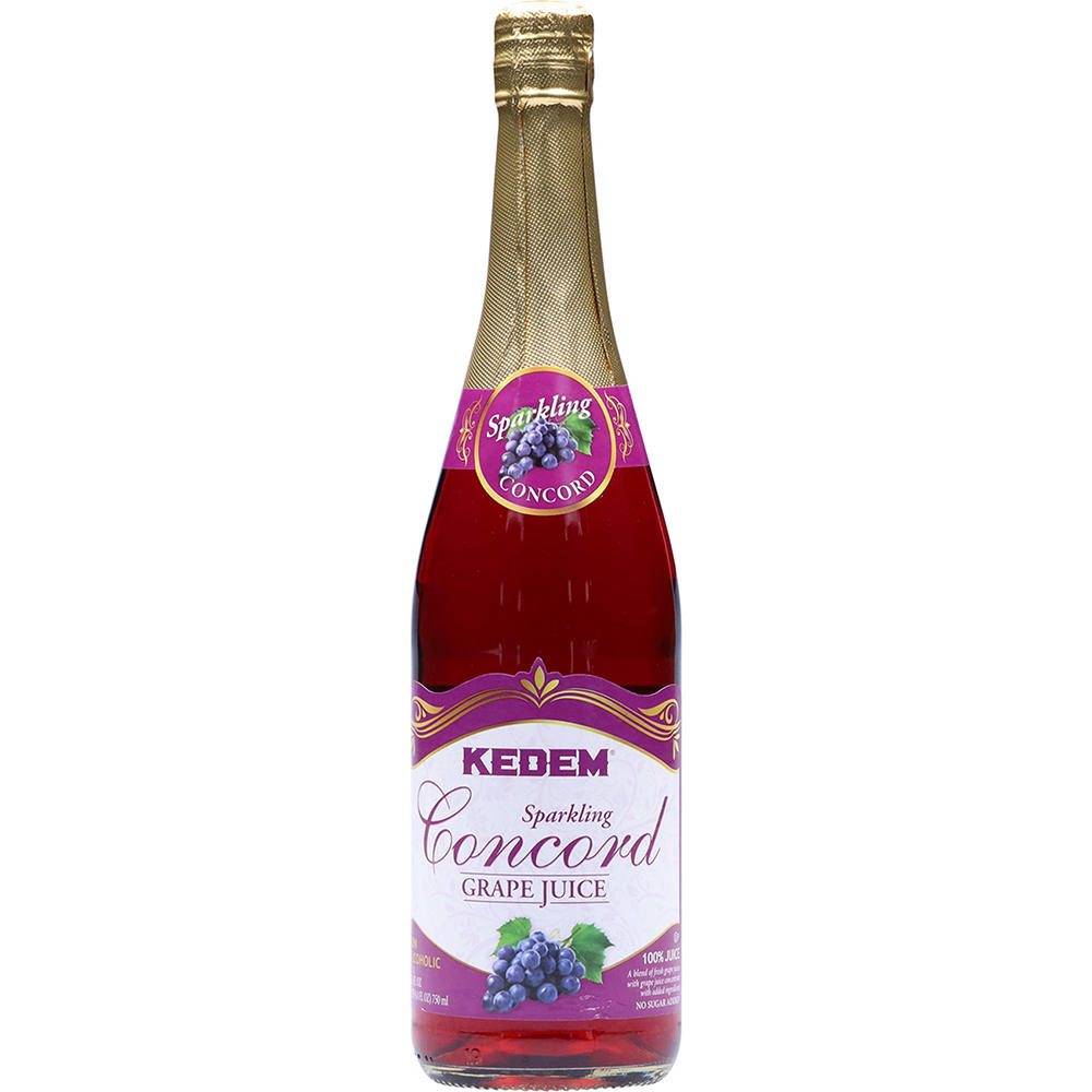 Kedem Kosher Sparkling Concord Grape Juice, 25.4 oz