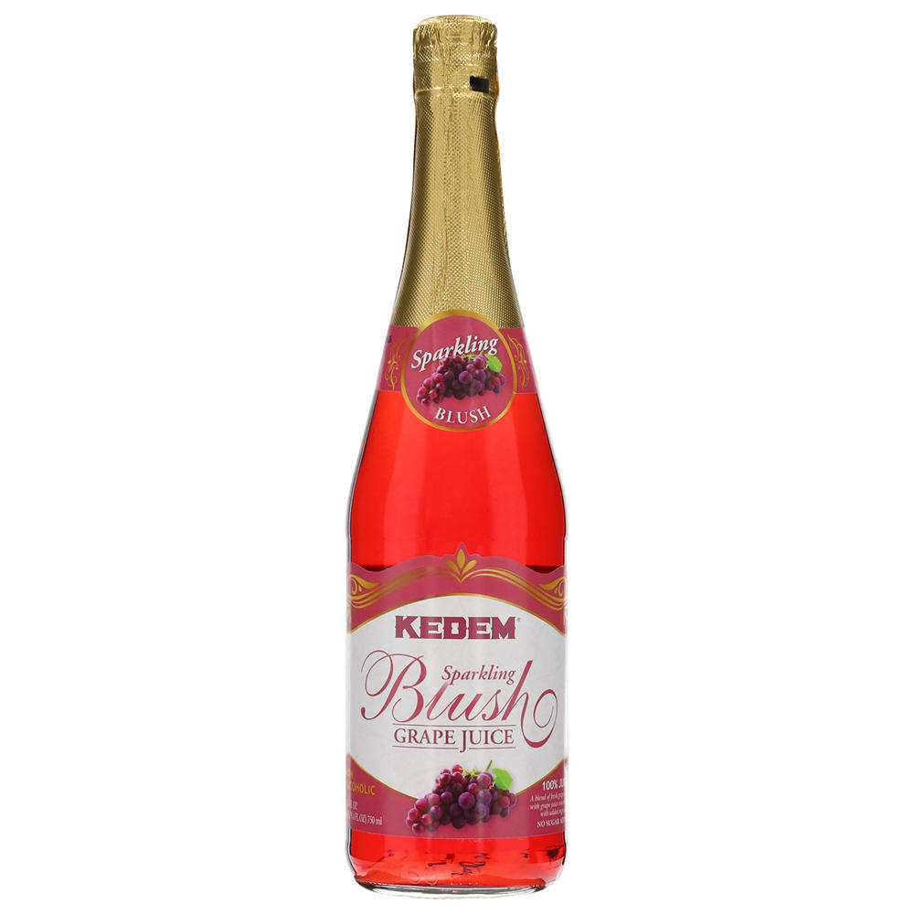 Kedem Kosher Sparkling Blush Grape Juice, 25.4 oz