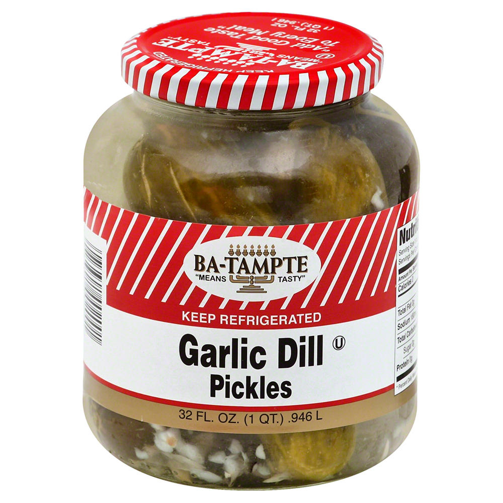 Ba-Tampte Kosher Garlic Dill Pickles, 32 oz