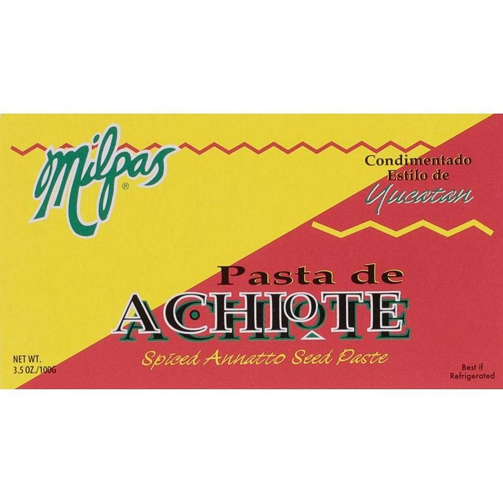 Milpas Pasta de Achiote Spiced Annatto Seed Paste, 3.5 oz