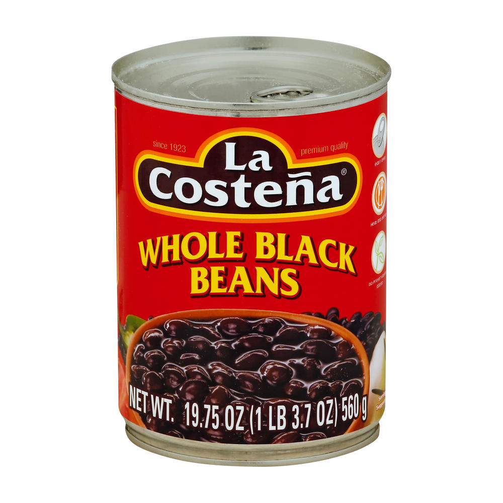 La Costena Black Beans, Whole, 19.75 oz