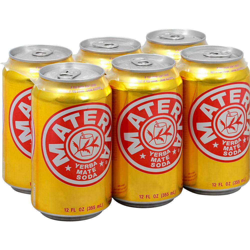 Materva Yerba Mate Soda 12 oz Cans, 6 pk