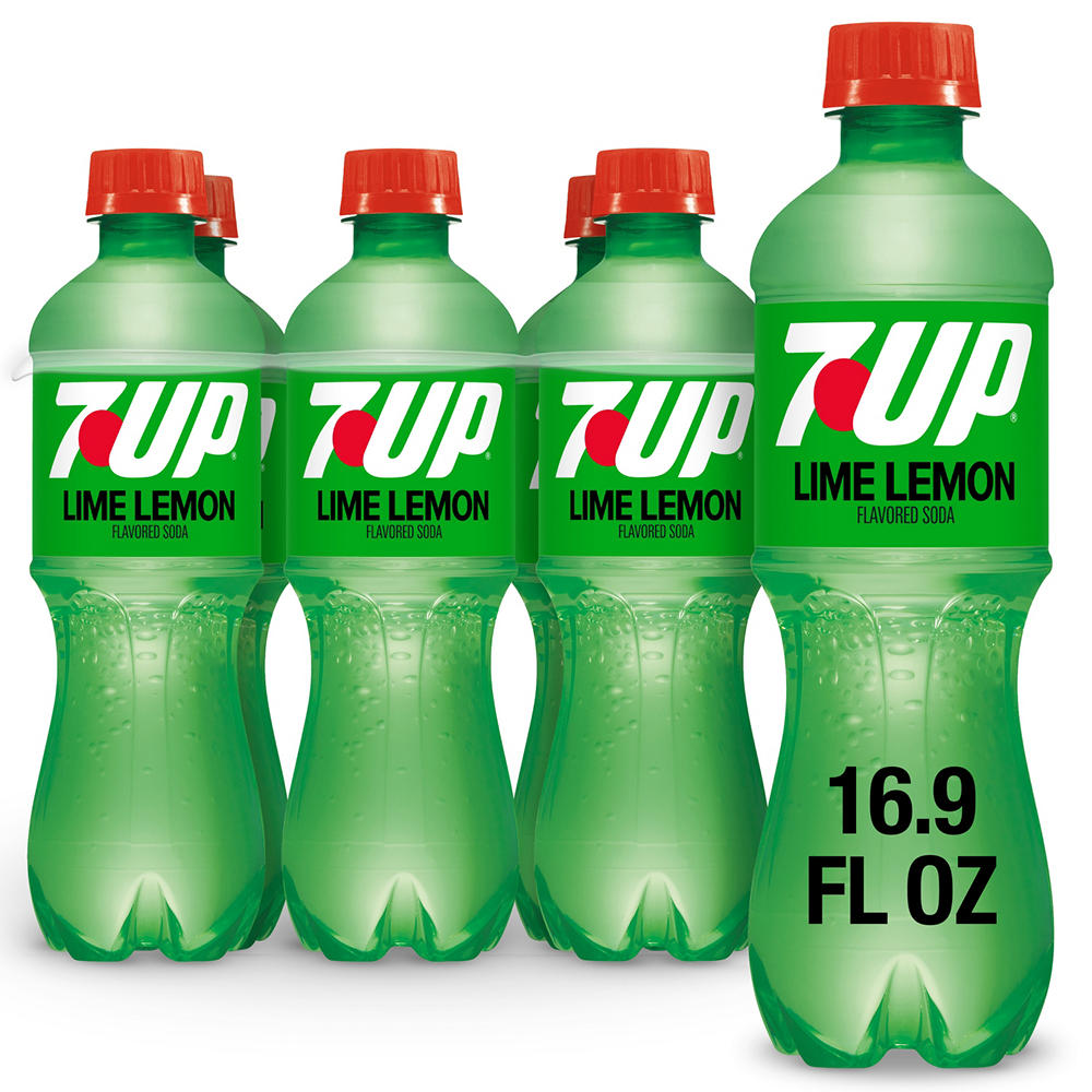 7UP Lime Lemon Caffeine Free Soda 6 pk Bottles, 16.9 oz