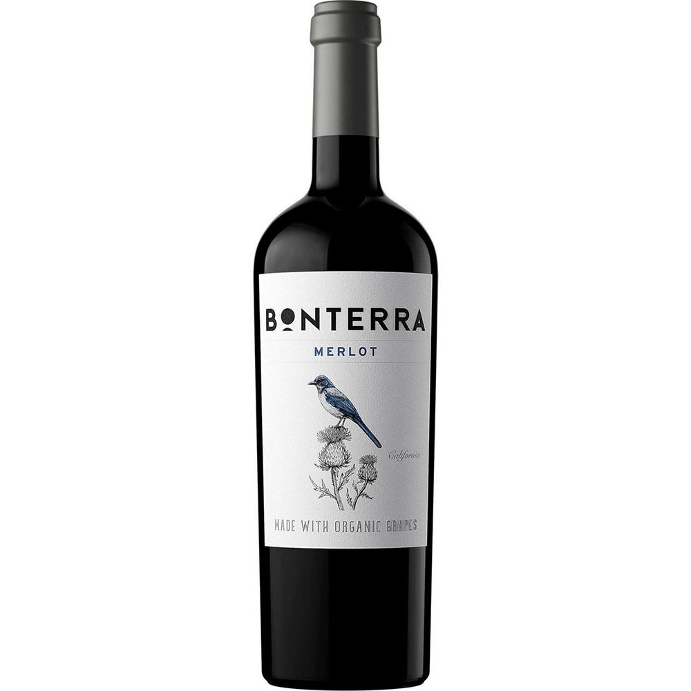 Bonterra Organic Merlot California Red Wine, 750 mL