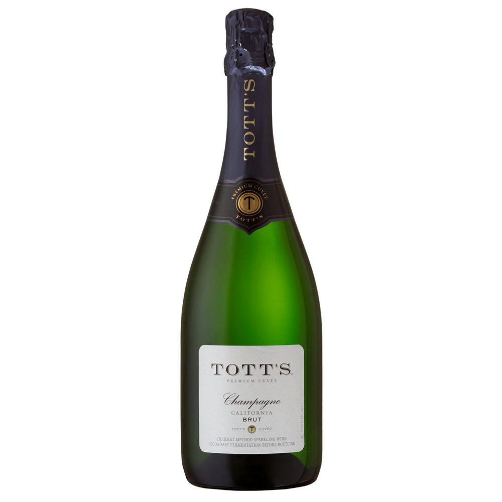 Tott's Brut Champagne Calfornia Sparkling Wine, 750 mL