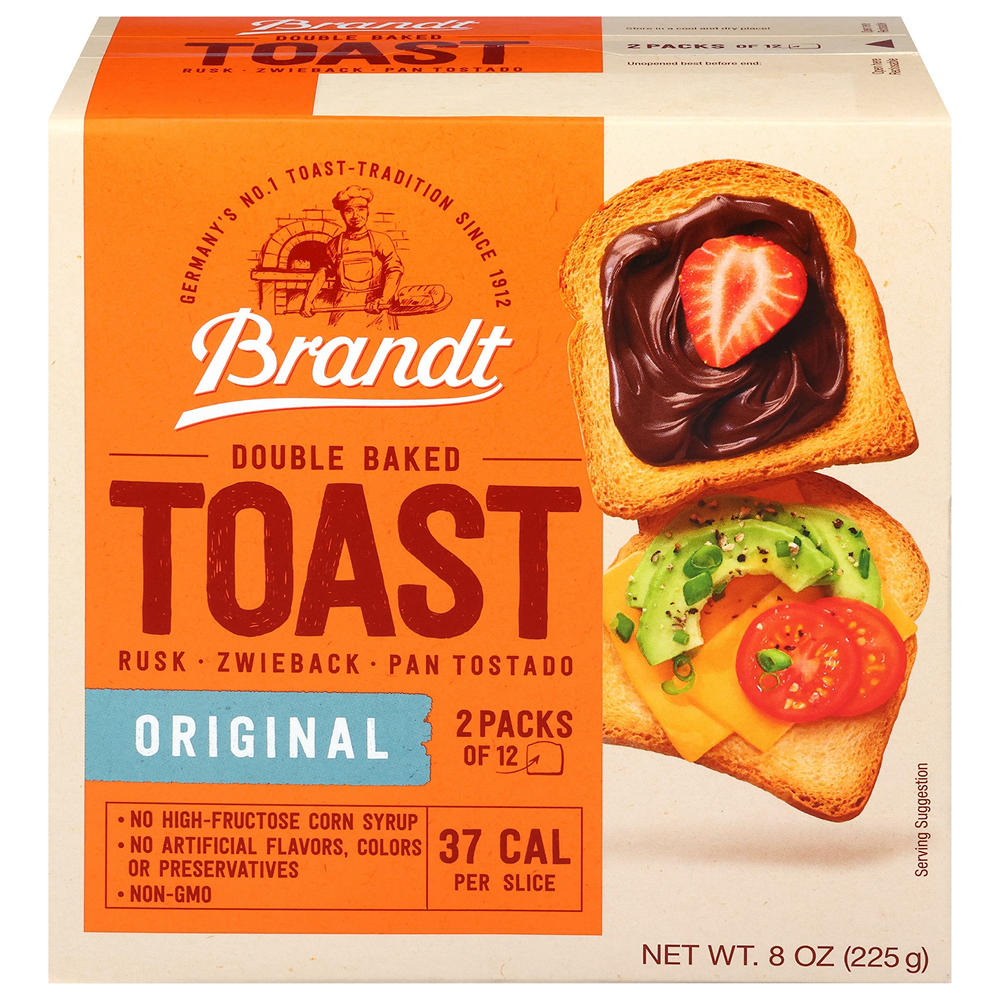 Brandt Double Baked Toast - Original, 8 oz