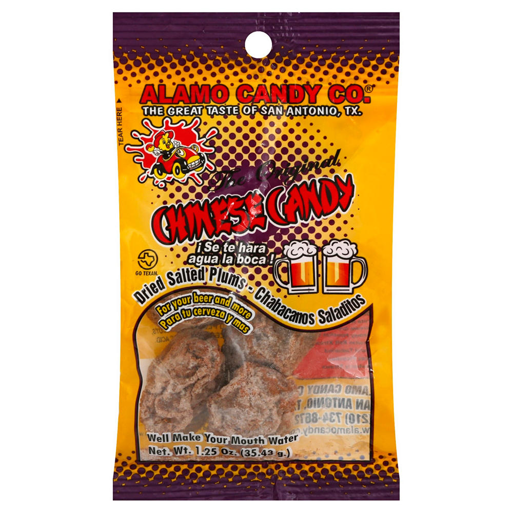 Alamo Candy Co. Saladito Dried Salted Plums Chinese Candy, 1.25 oz
