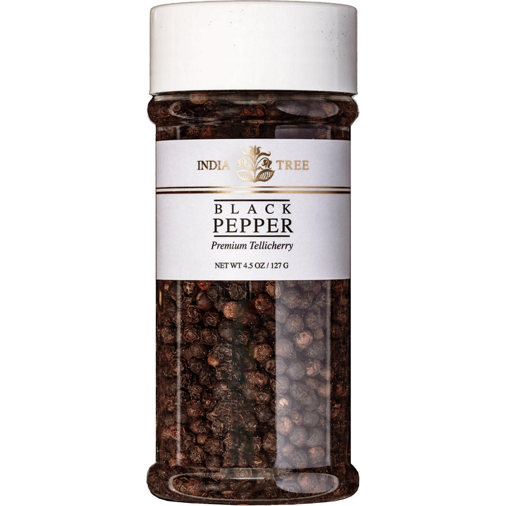 India Tree Premium Tellicherry Black Pepper, 4.5 oz