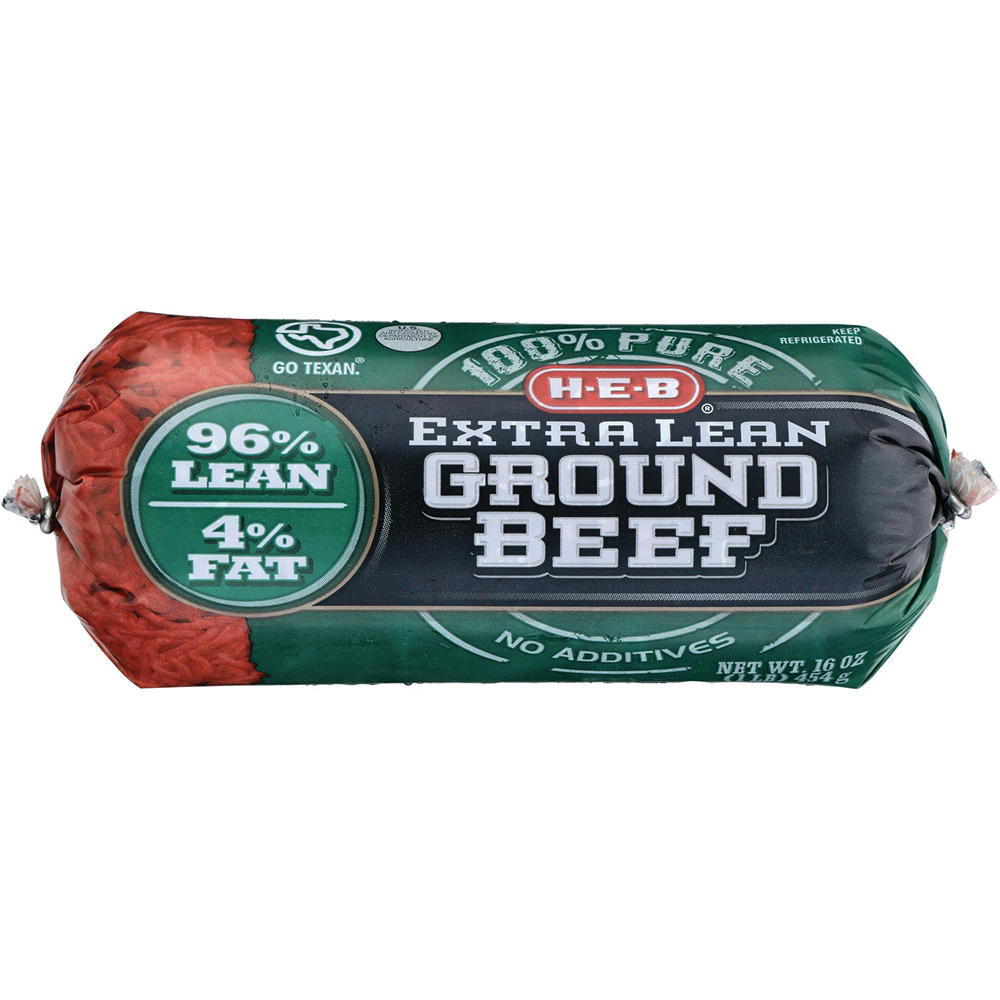 H-E-B 100% Pure Extra Lean Ground Beef, 96% Lean, 1 lb