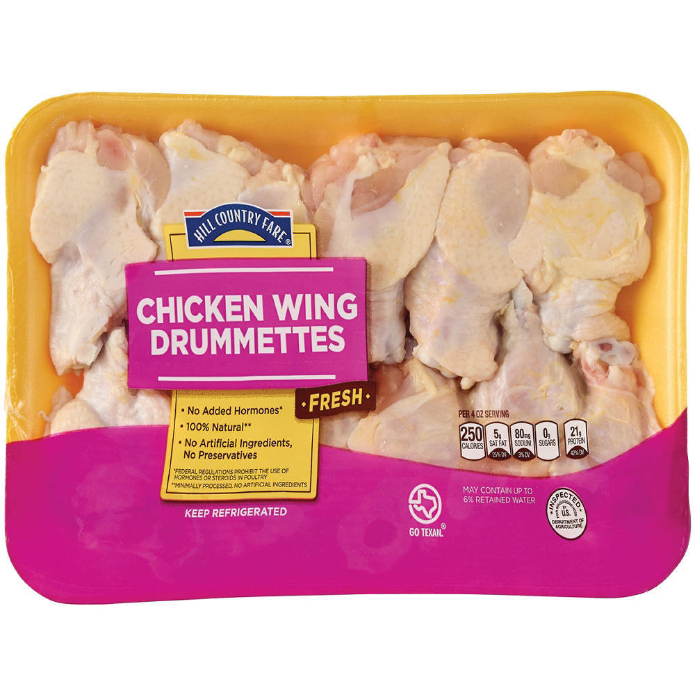Hill Country Fare Chicken Wing Drummettes, Avg. 1.7 lbs