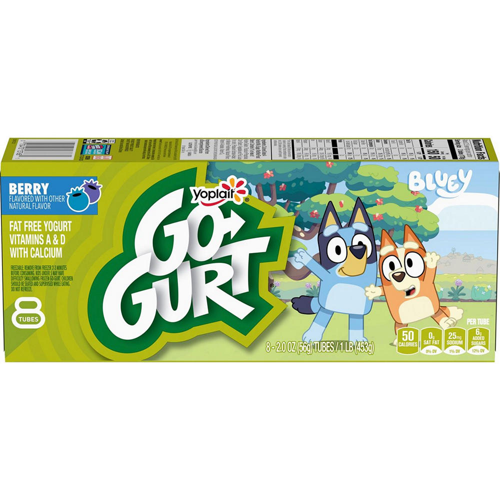 Yoplait GoGurt Low-Fat Berry Yogurt Tubes, 8 ct