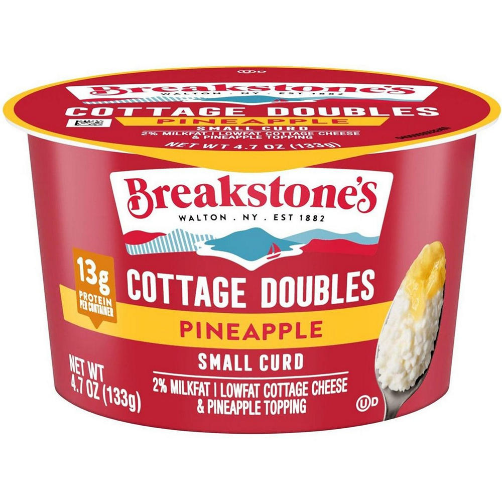 Breakstone's Cottage Doubles 2% Milkfat Lowfat Pineapple Cottage Cheese, 4.7 oz