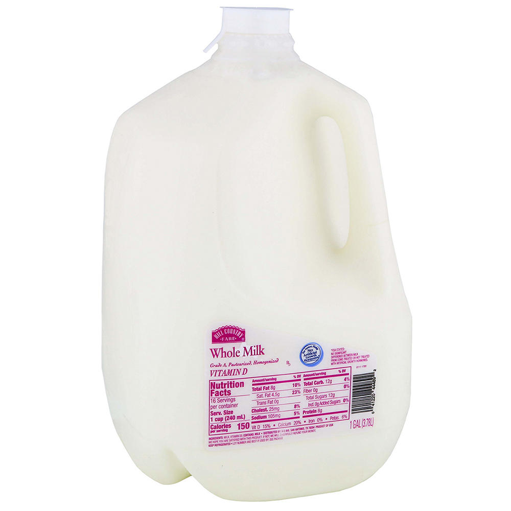 Hill Country Fare Whole Milk, 1 gal