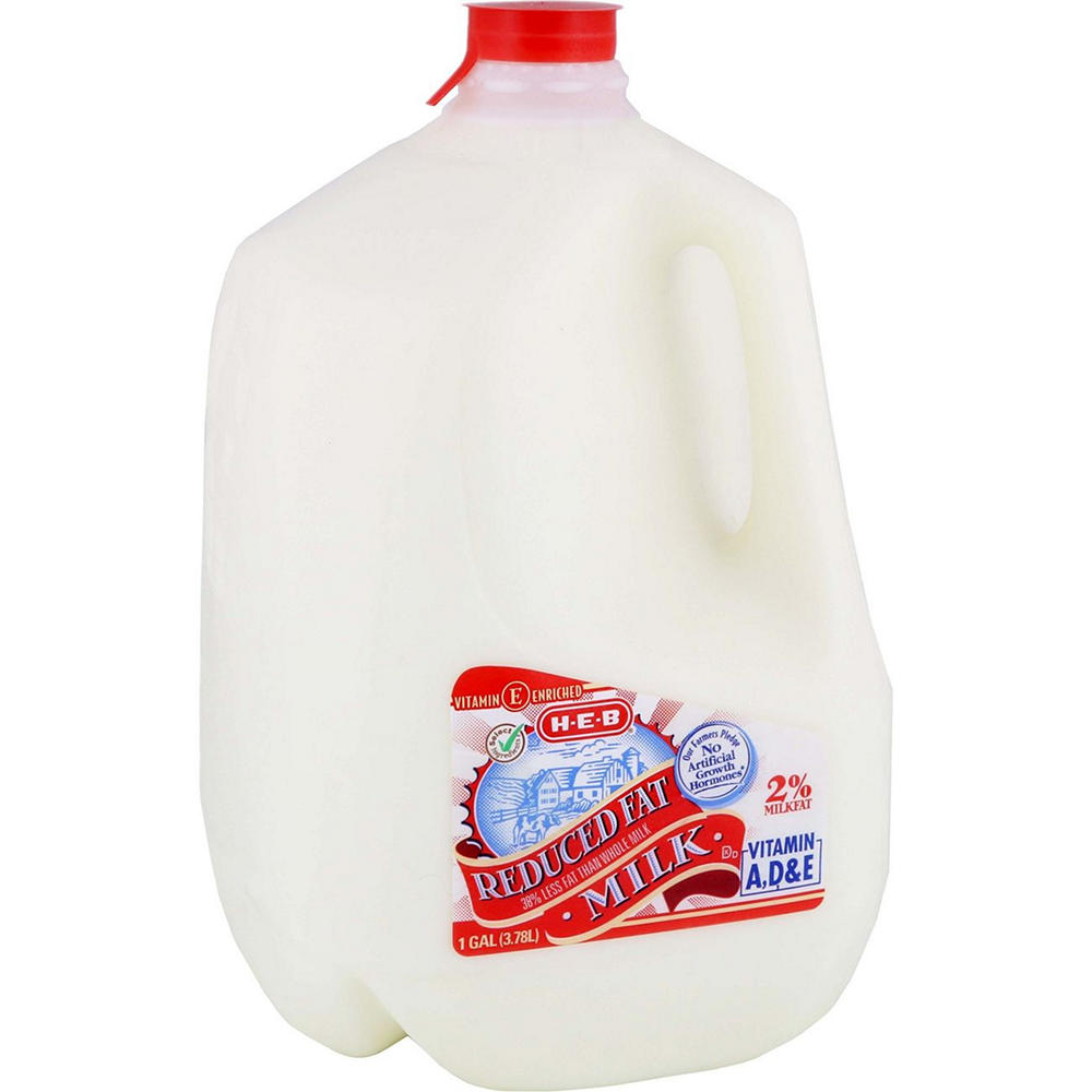 H-E-B Reduced Fat 2% Milk, 1 gal