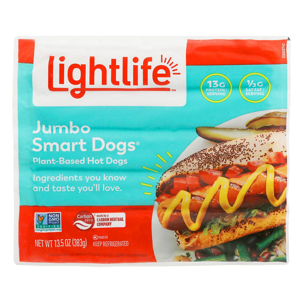 Lightlife Smart Dogs Jumbo Veggie Protein Links, 13.5 oz