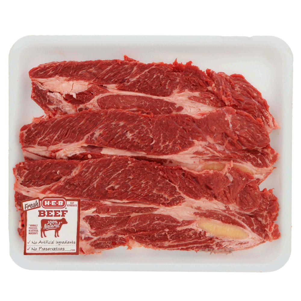 H-E-B Bone-In Beef Agujas - USDA Select - Value Pack, Avg. 2.0 lbs
