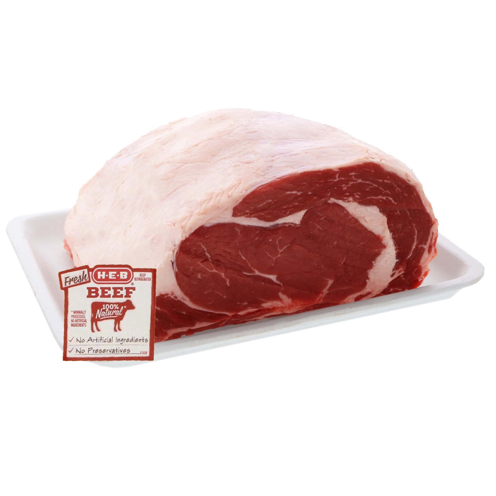 H-E-B Beef Boneless Small End Ribeye Roast, 4 Ribs, USDA Select, Avg. 5.92 lbs
