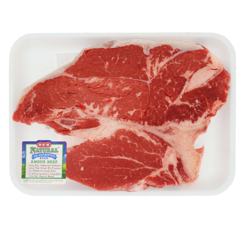 H-E-B Natural Beef Porterhouse Steak - USDA Choice, Avg. 1.14 lbs
