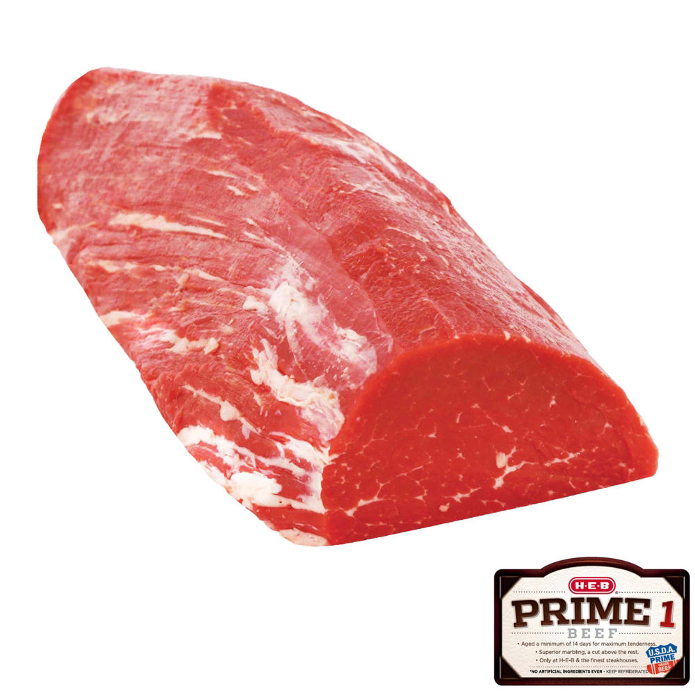 H-E-B Prime 1 Beef Boneless Tenderloin Roast, Avg. 4.5 lbs