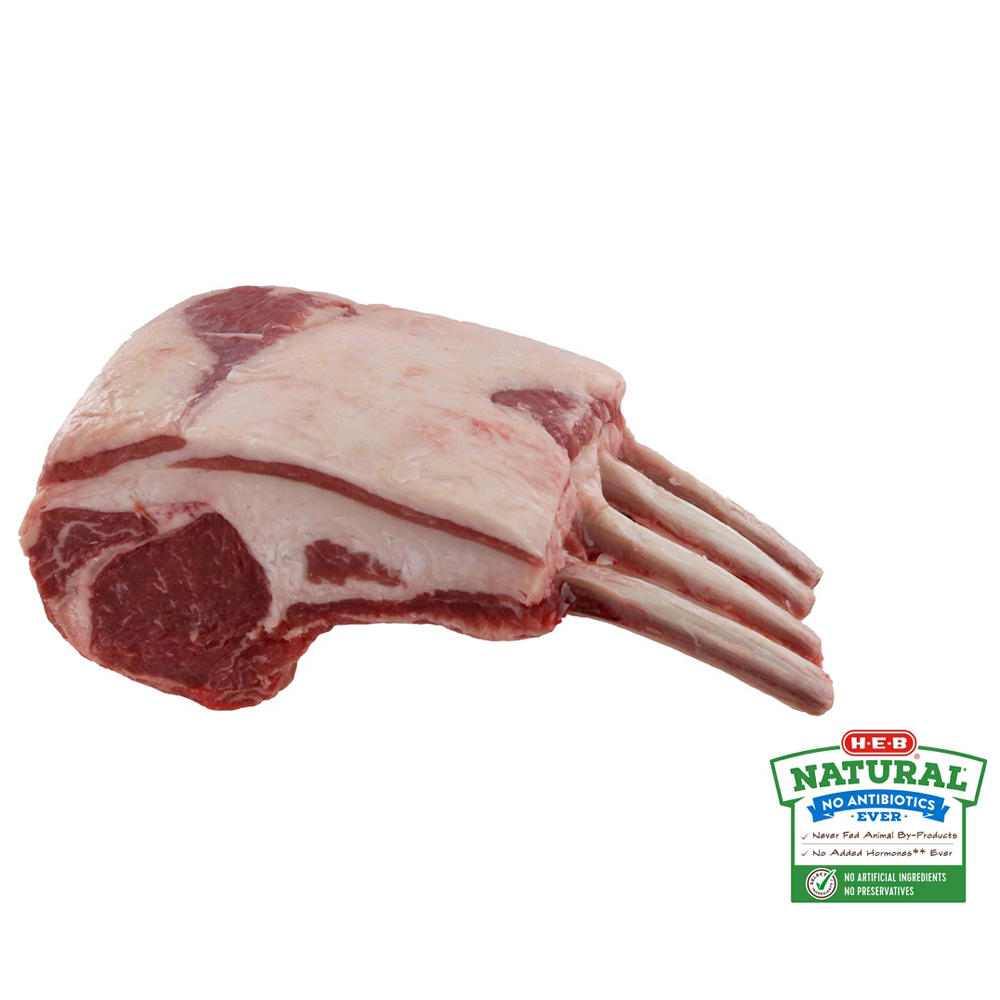 H-E-B Natural Frenched 4-Rib Rack of Lamb, Avg. 1.93 lbs